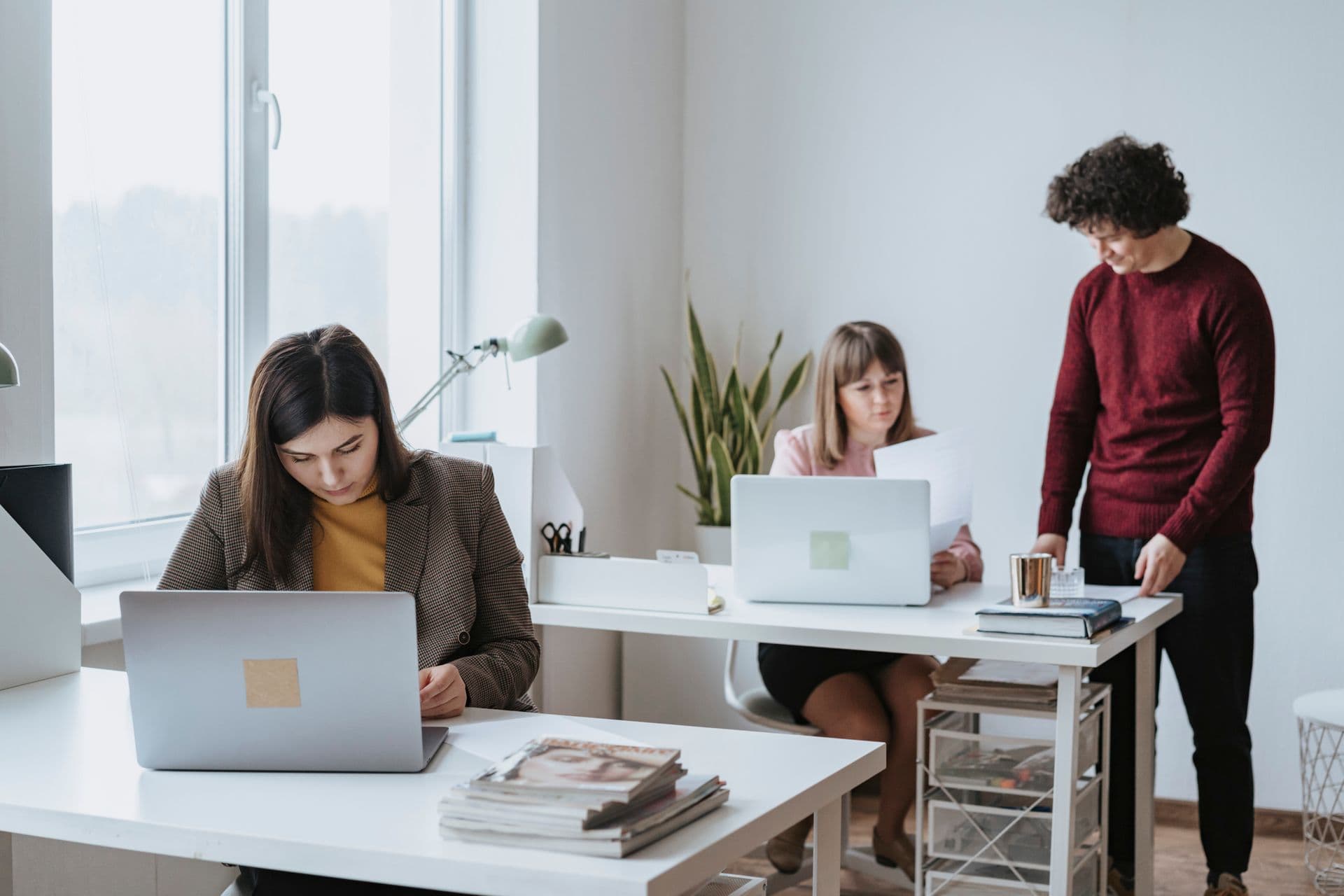 People working together in a modern office